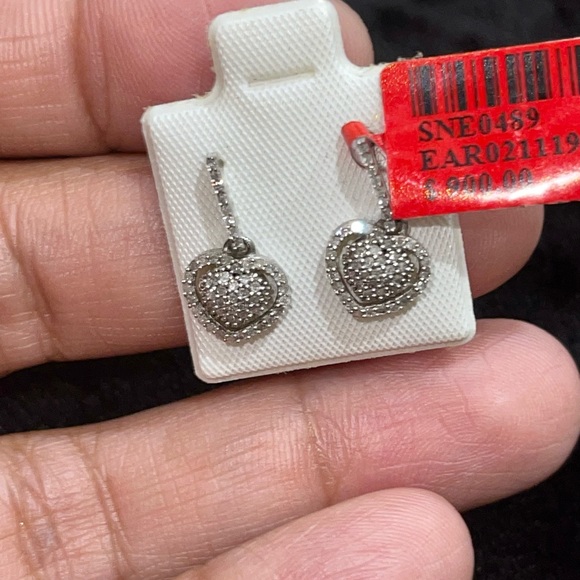 Designer REAL DIAMOND dangling earrings not cz not fake Best gift ever Certified - Picture 3 of 5
